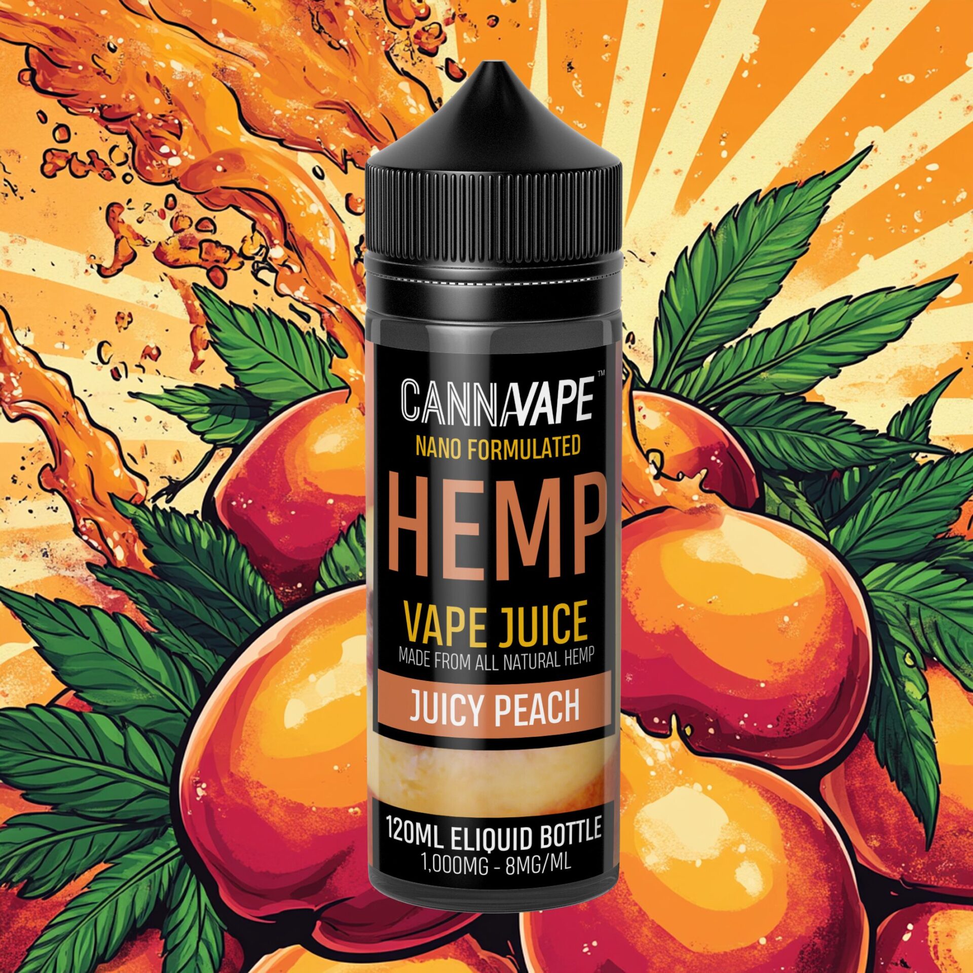 Juicy Peach Hemp-Derived Vape Juice